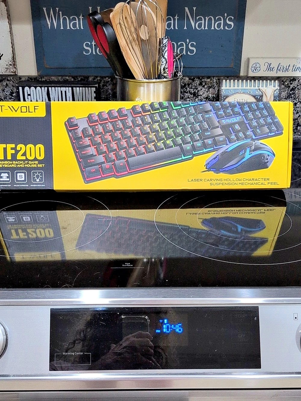 T-WOLF TF200 Rainbow Backlit Keyboard & Mouse Set -
New In Box!